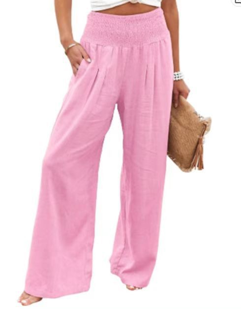 Casual Wide-leg Cotton And Linen Popular Loose Trousers