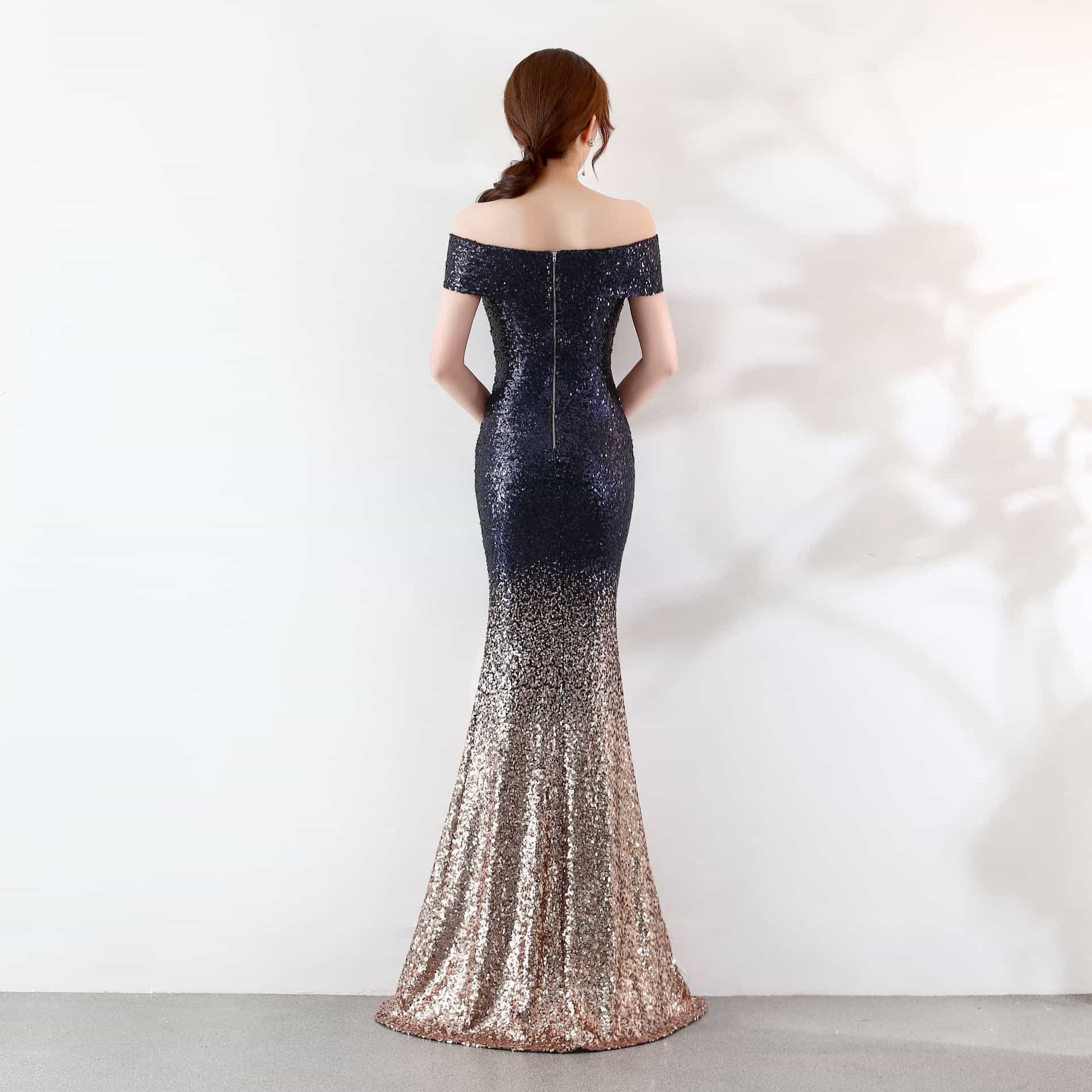 Robe de soirée moulante longue amincissante