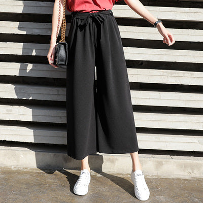 Wide-Leg Pants Female  Wild Net Celebrity Street Shooting Strange Taste Girl Nine Points Casual Pants