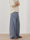 Men's Distressed Wide Leg Jeans