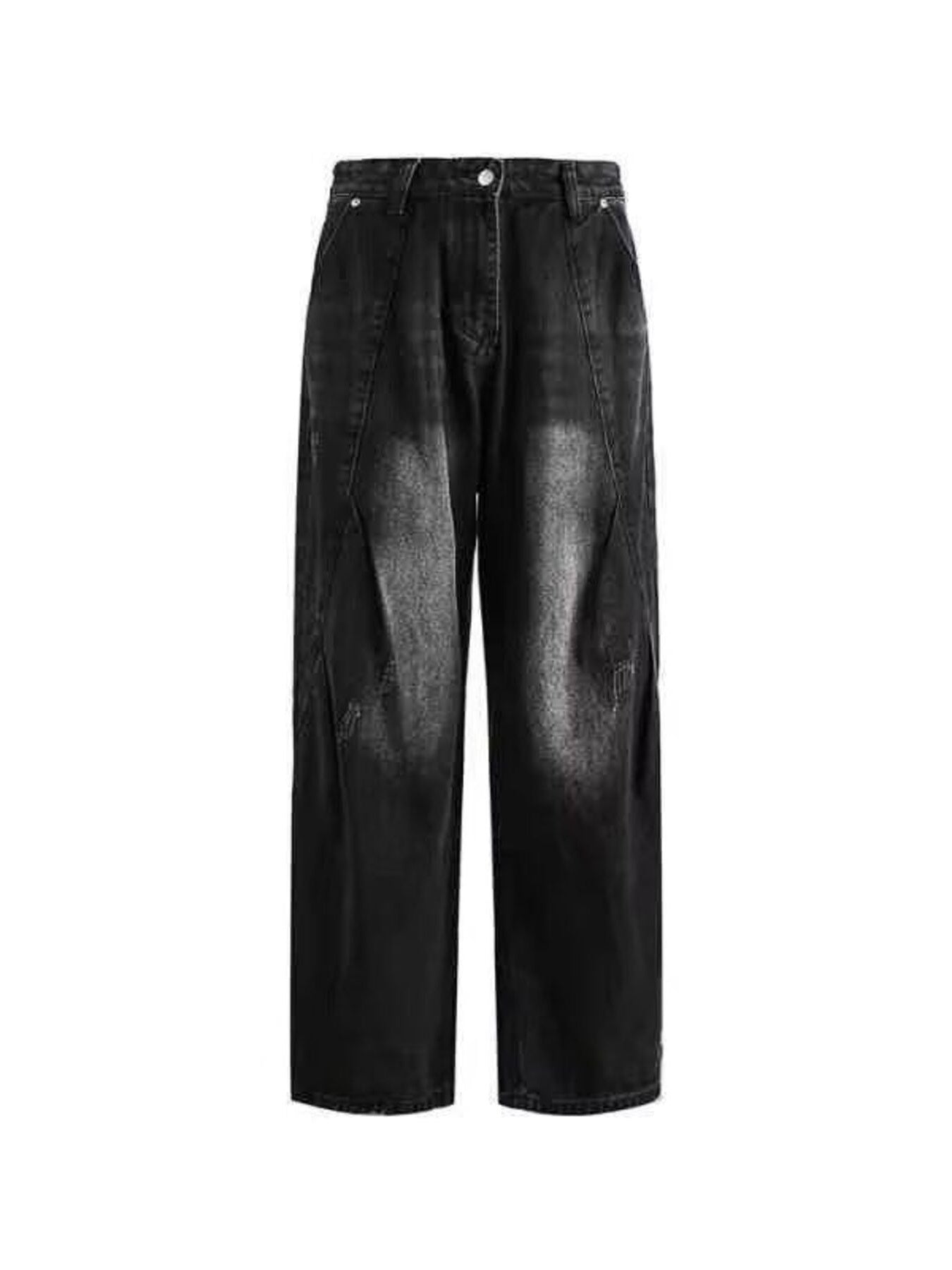 Men's Full Size Vintage Wash Wide Leg Jeans Plus Size