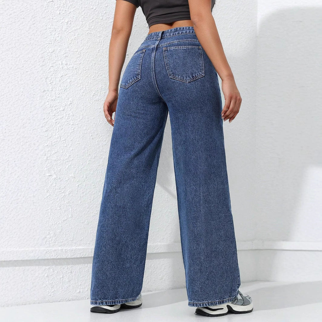 Women's Loose Straight Wide Leg Jeans