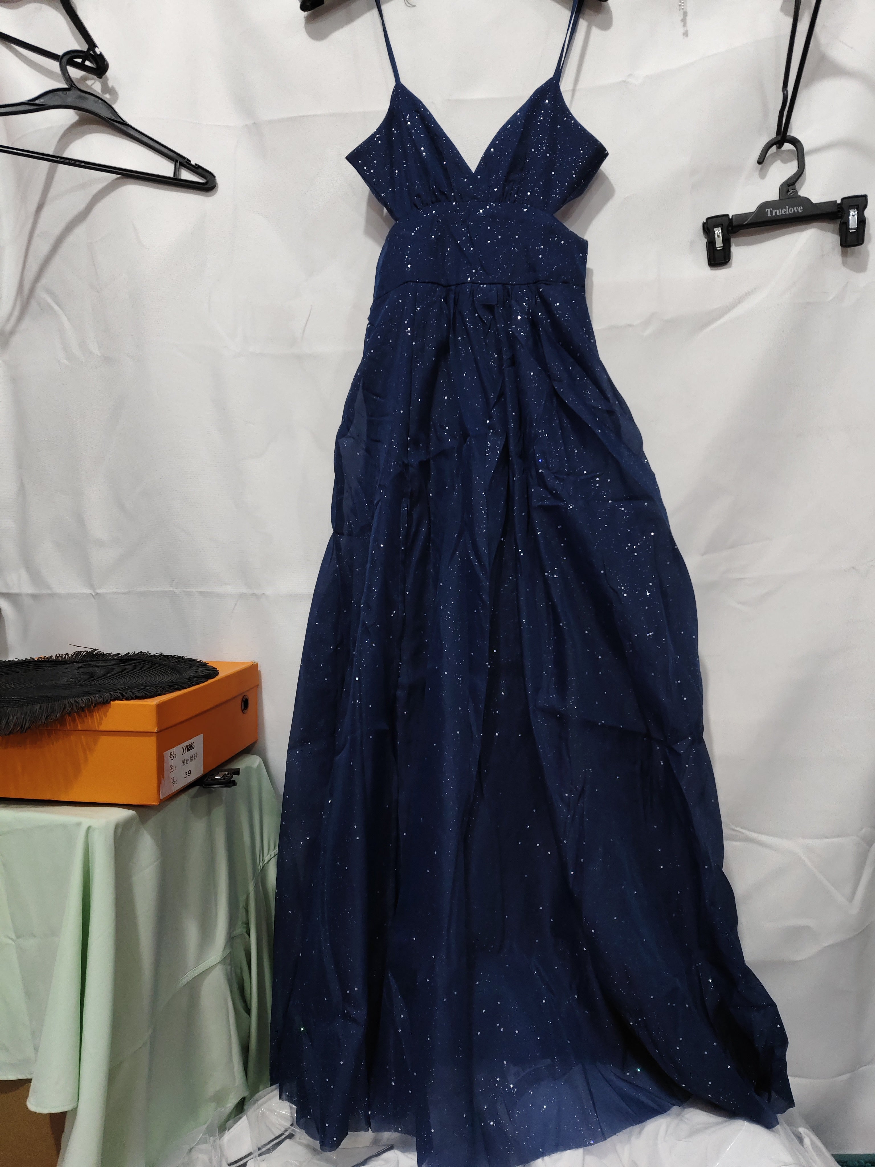 Elegant Womens V-neck Sleeveless Strapless Dress With A Flared Hem High Waist Split Women Long Dresses Party Dress