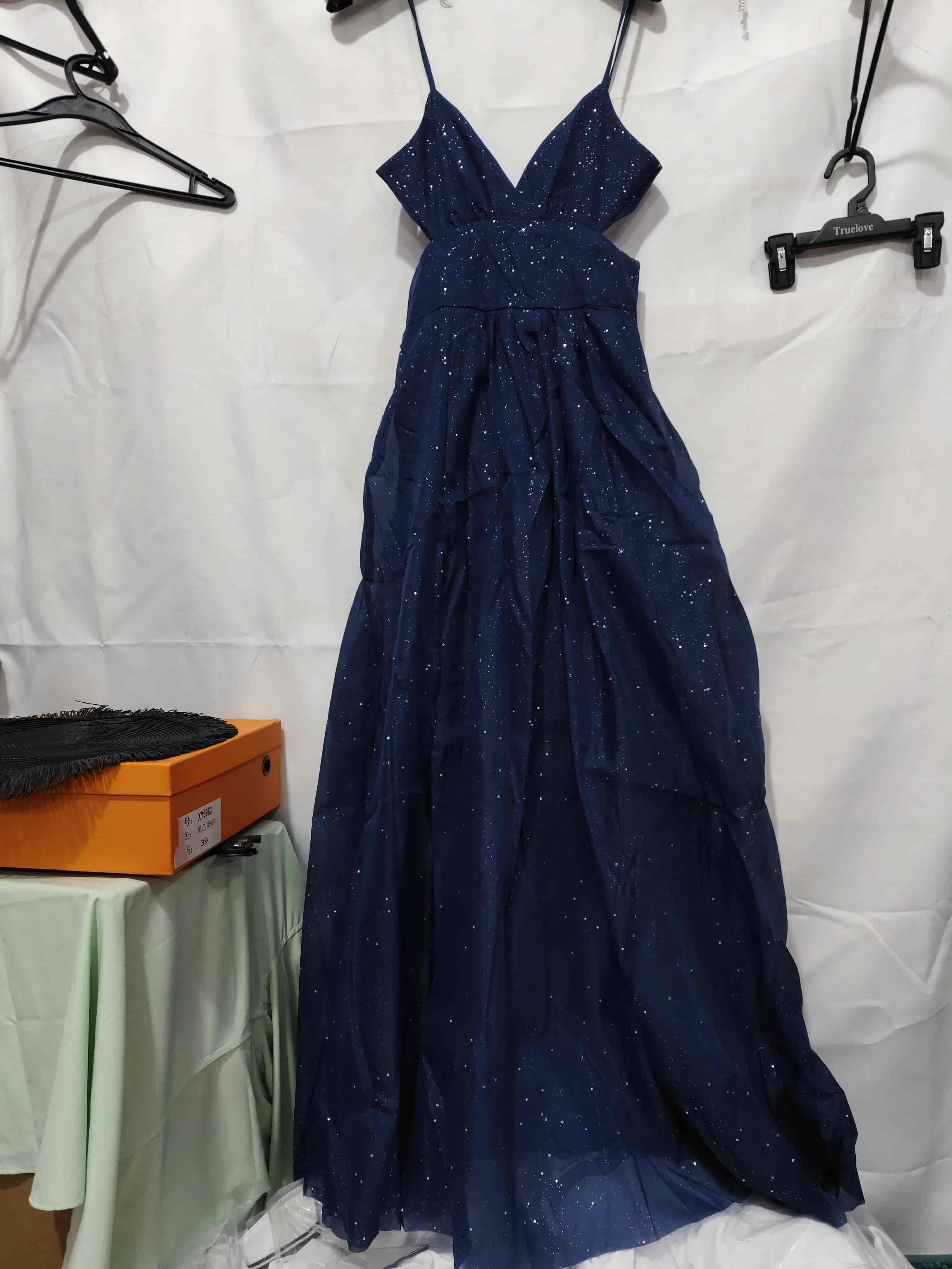 Elegant Womens V-neck Sleeveless Strapless Dress With A Flared Hem High Waist Split Women Long Dresses Party Dress