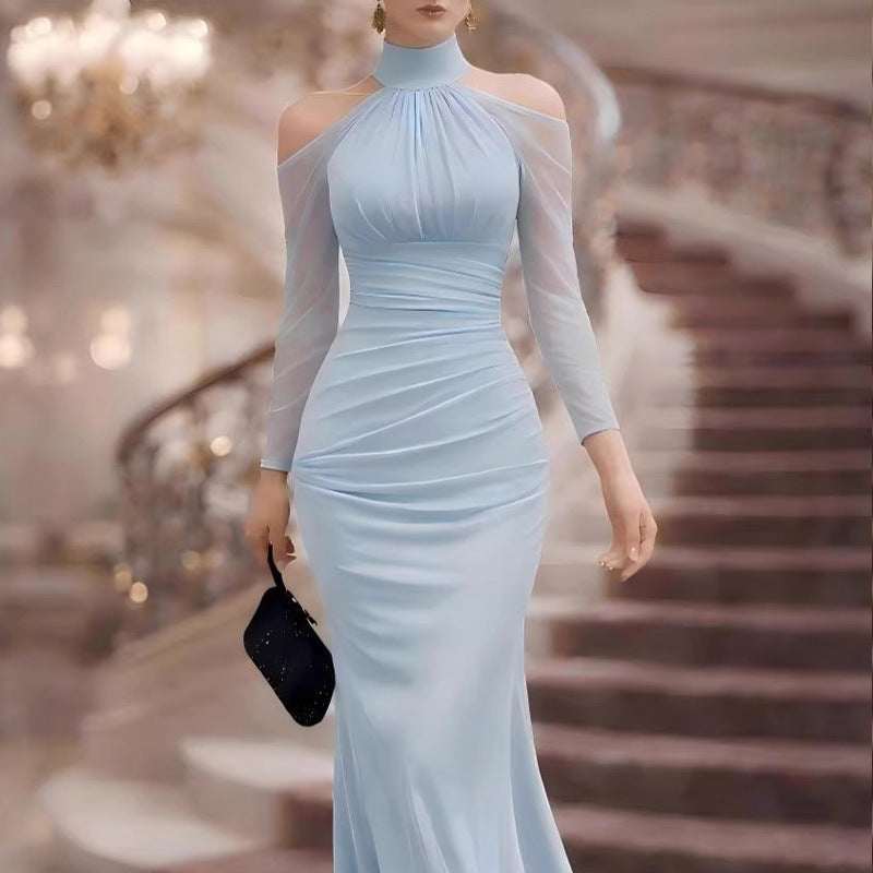 Elegant Fishtail Waist-Cinching Slimming Womens Dress