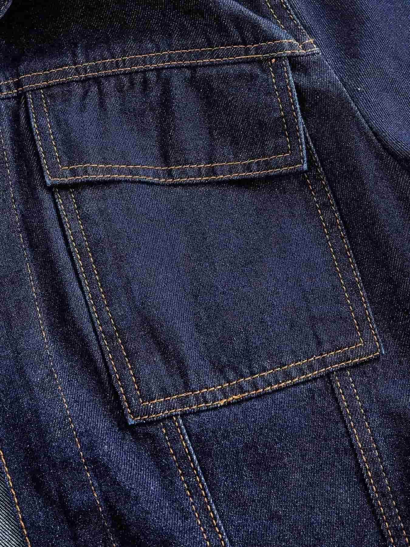 Tie Waist Long Sleeve Denim Jacket
