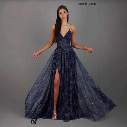 Robe élégante sans manches bustier à col en V
