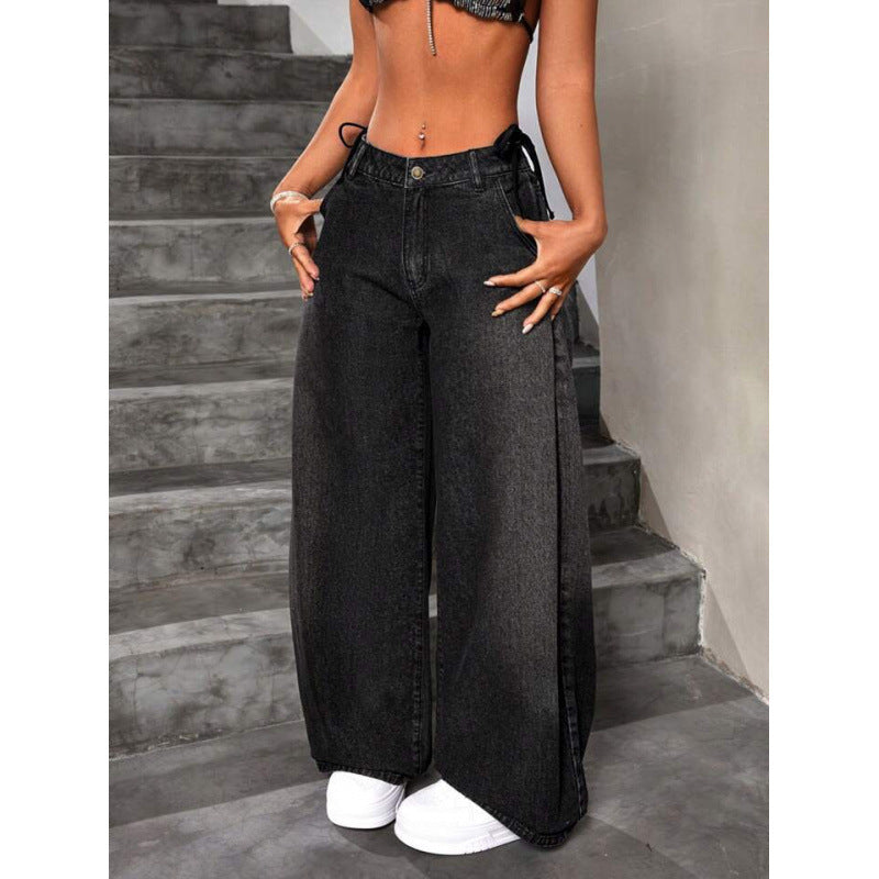 Personalized Fashion Jean Retro Loose-fit Wide-leg
