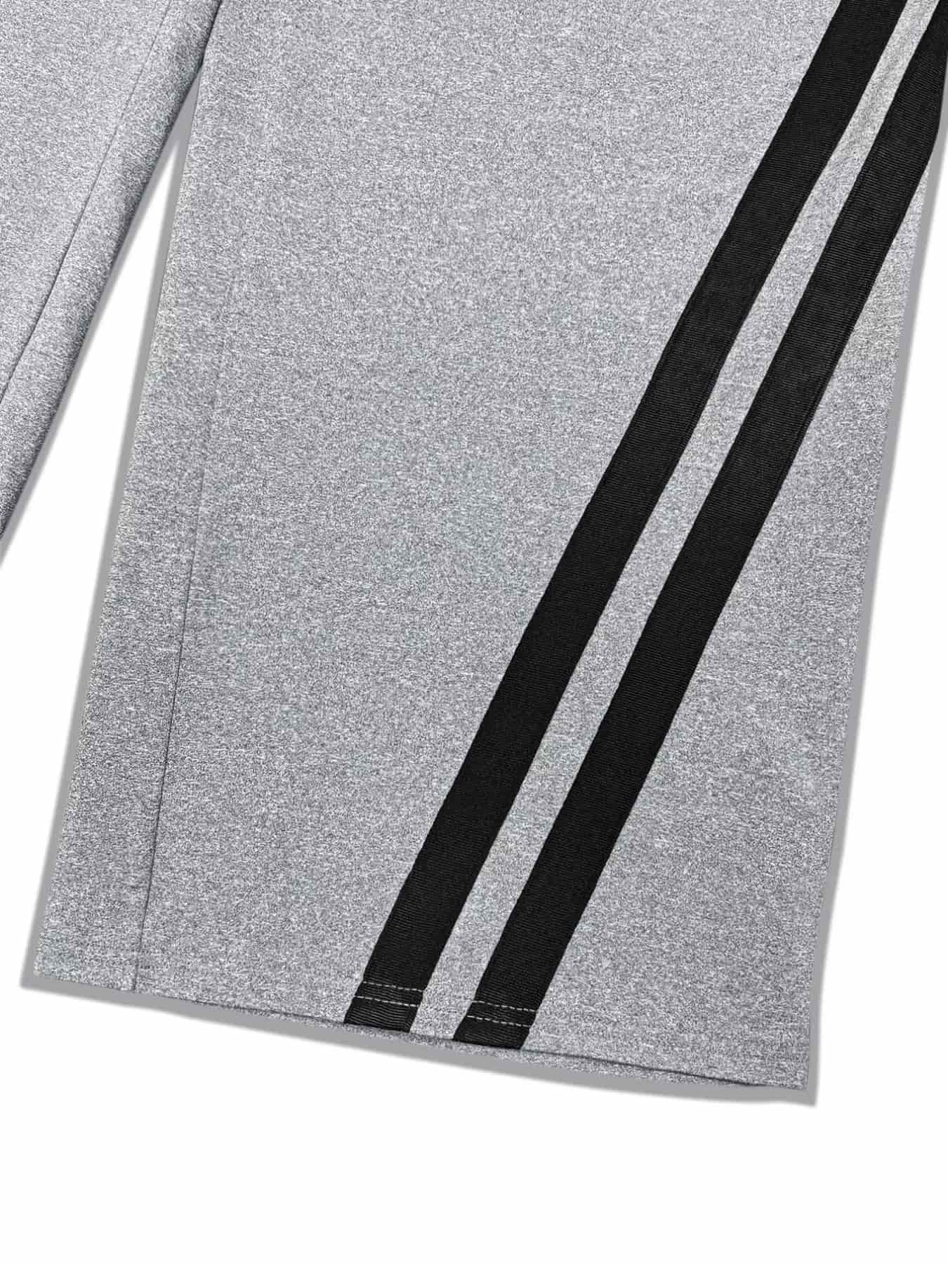Plus Size Striped Contrast Wide Leg Pants