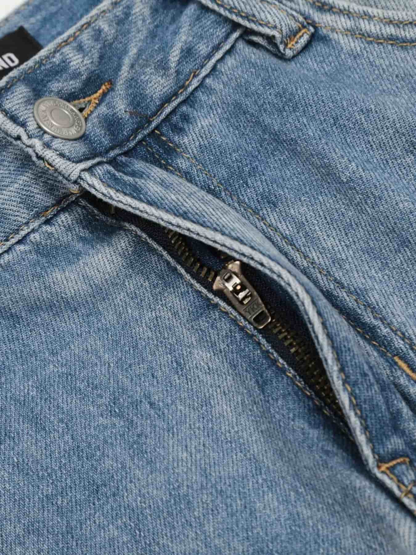 Men's Wide Leg Wash Jeans