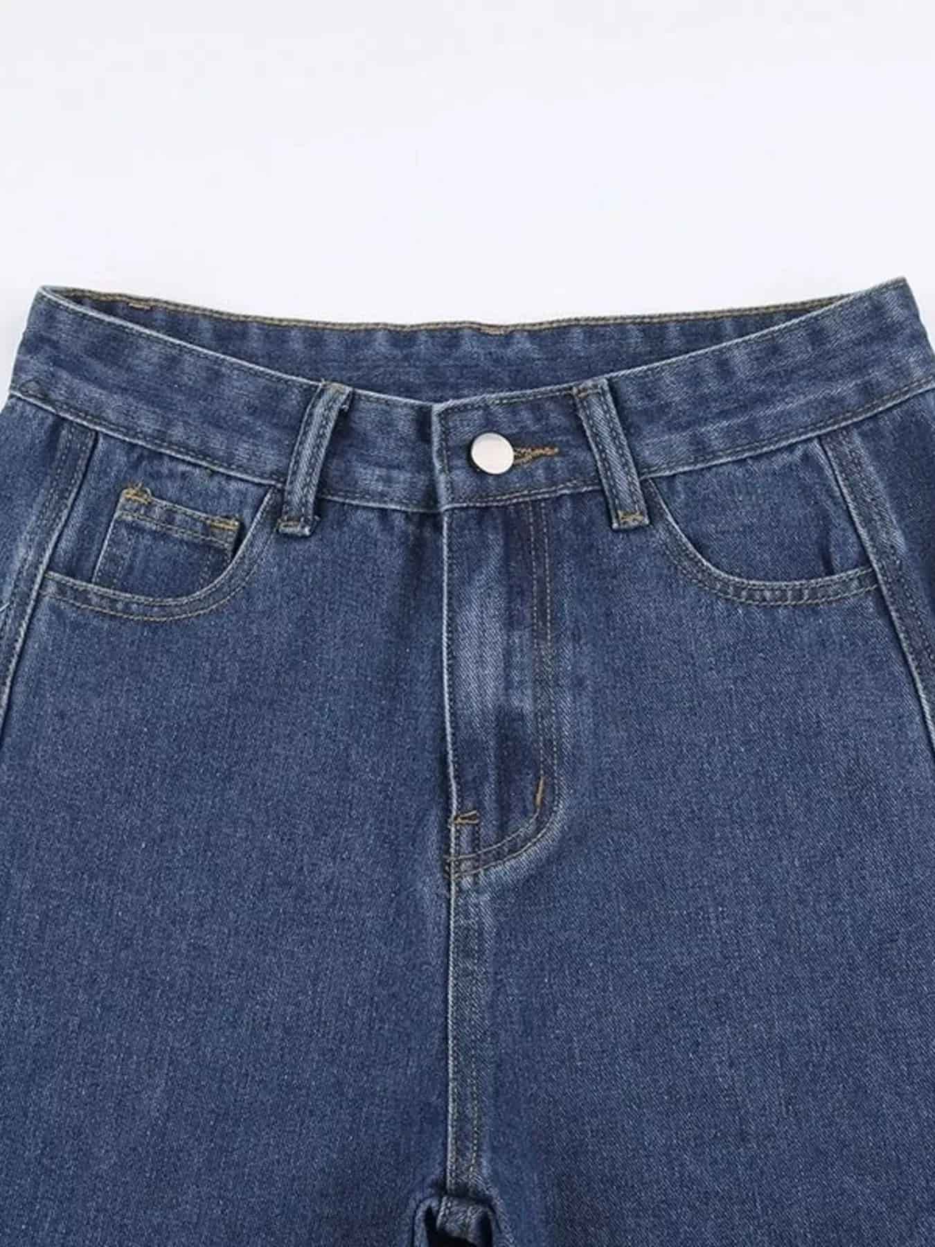 Side Distressed Jeans