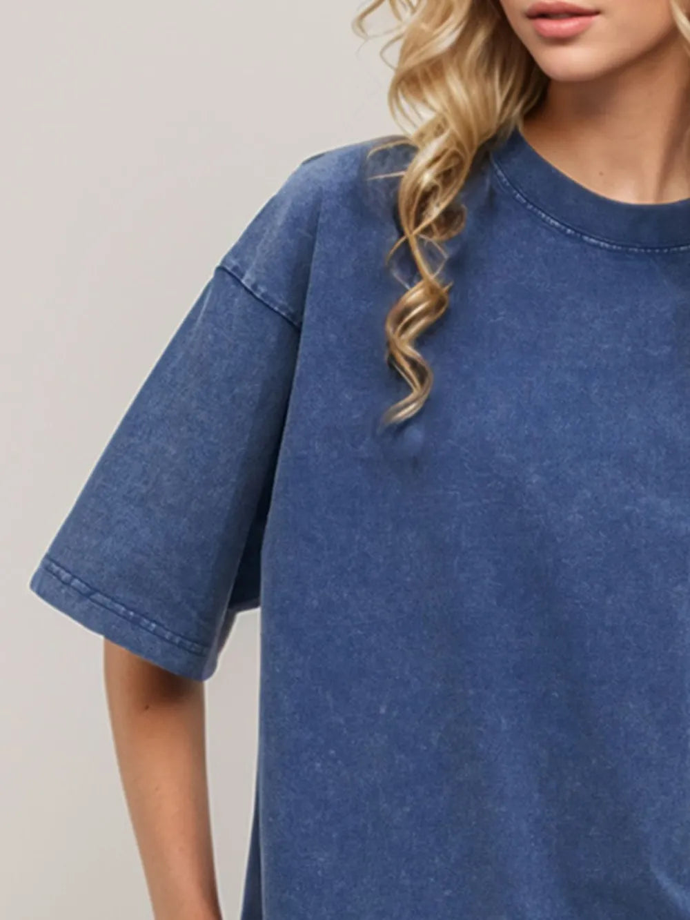 Tangerine Cotton Round Neck Half Sleeve T-Shirt Front View