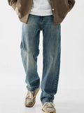 Men's light wash jeans vintage loose fit denim waist sizes 28-32