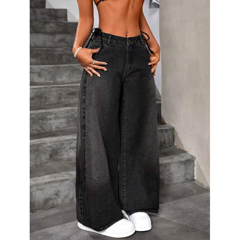 Personalized Fashion Jean Retro Loose-fit Wide-leg