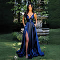 Women's Strap Solid Color V-Neck Dress