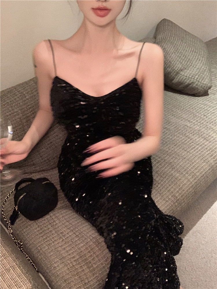 French Strap Luxe Dress