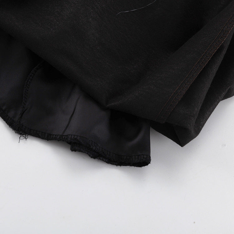 Stylish High-waisted Maxi Dress With Stand-up Collar