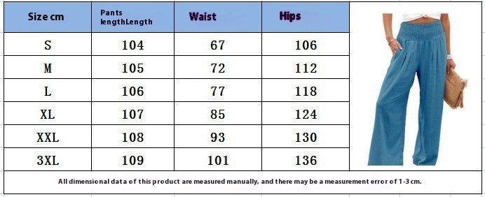 Casual Wide-leg Cotton And Linen Popular Loose Trousers