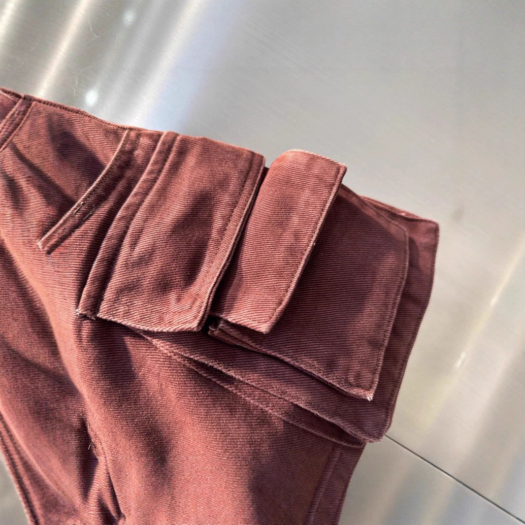 Youth-boosting High-end Workwear Denim Skirt