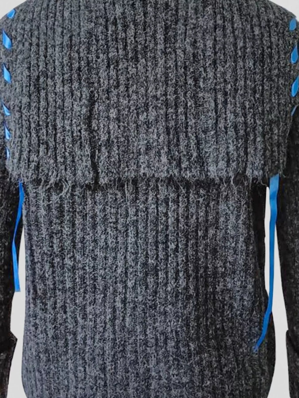  Button-front cable knit sweater in cream, 70% acrylic 30% polyester, one size 43.3" bust