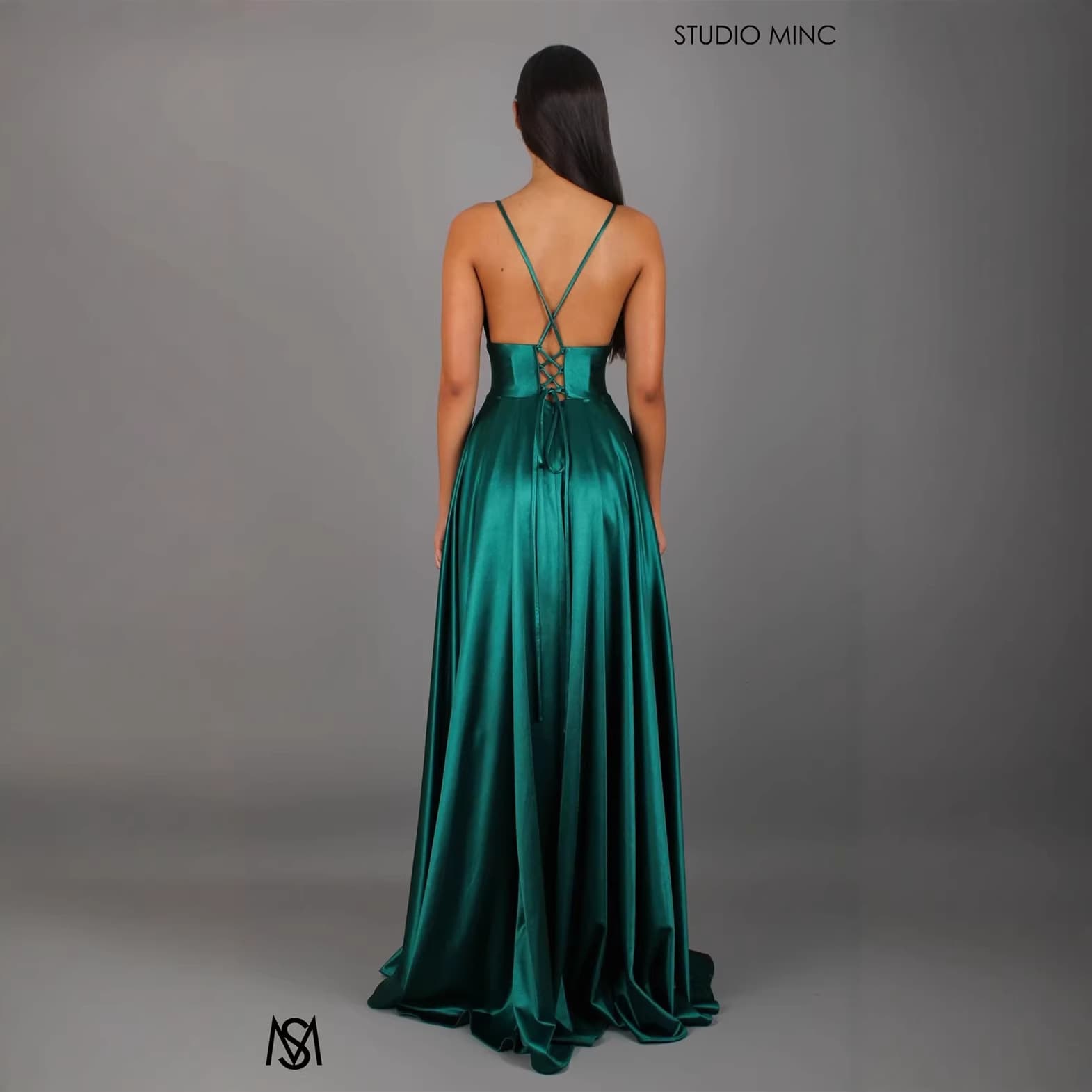 Women's Strap Solid Color V-Neck Dress