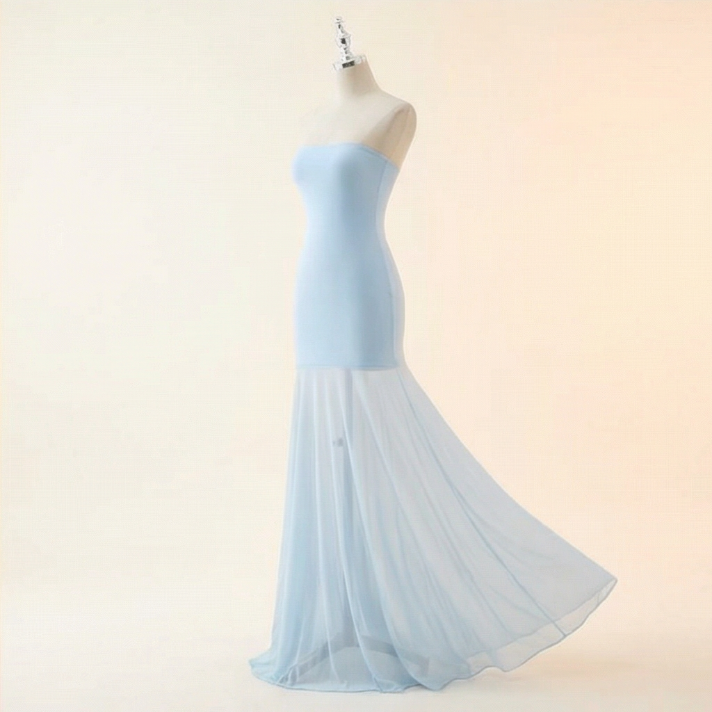 Chest-Wrap Mesh Dress