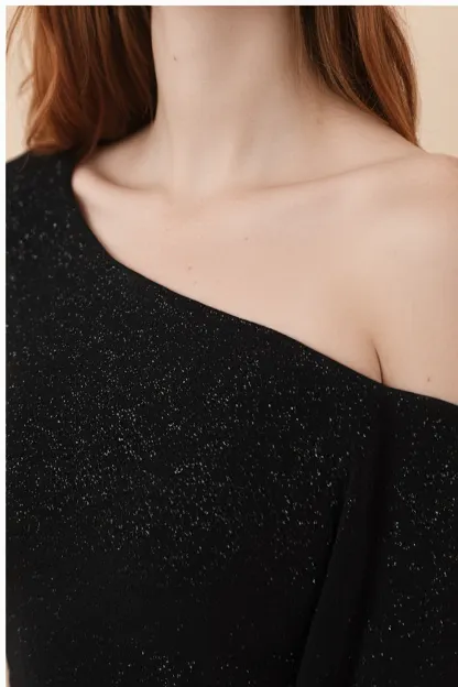 Mesh Sequin Split Dress