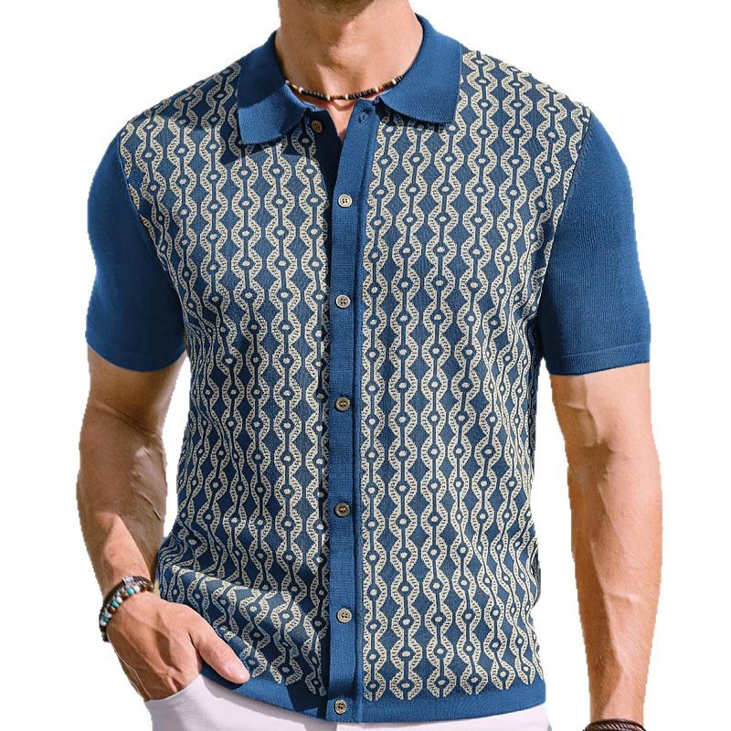 mens-geometric-polo-all-3-colors
Full color range: black, brown, blue geometric pattern men’s short sleeve polo shirts

Blue and white patterned shirt worn by a person on a white background
