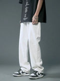 Men's relaxed fit jeans plus size washed denim S-5XL