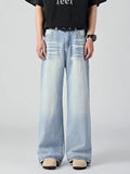 Vintage wash jeans Essential Blue men's wide leg plus size M-3XL